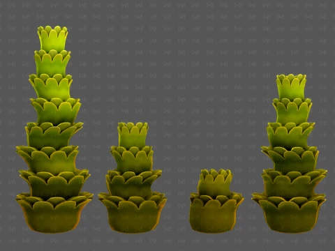 Trees Cartoon V74 3D Model