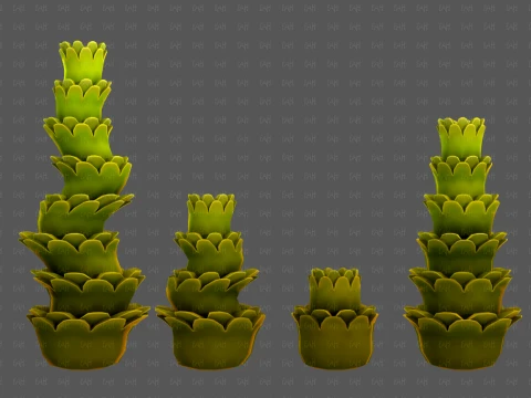 Trees Cartoon V74 3D Model