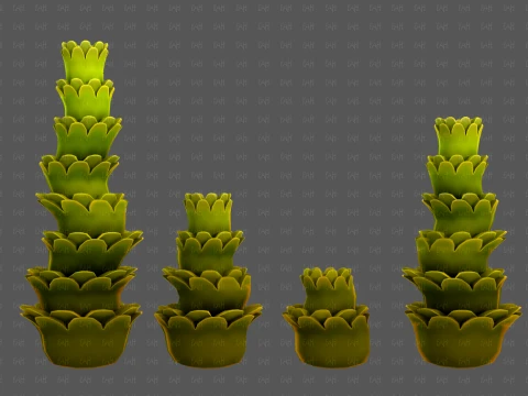 Trees Cartoon V74 3D Model