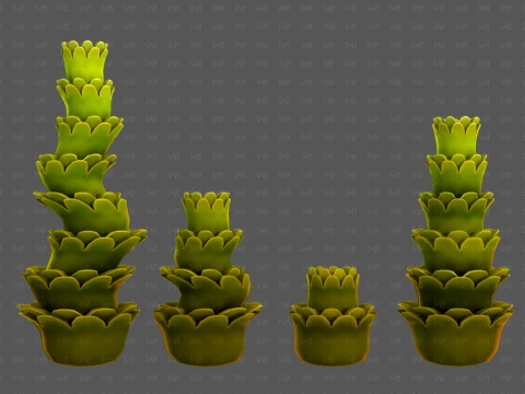 Trees Cartoon V74 3D Model