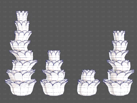 Trees Cartoon V74 3D Model