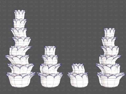 Trees Cartoon V74 3D Model