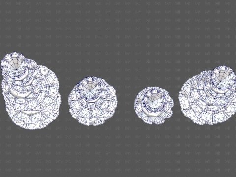 Trees Cartoon V74 3D Model