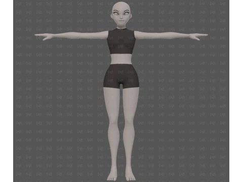 Base mesh woman 29 3D Model