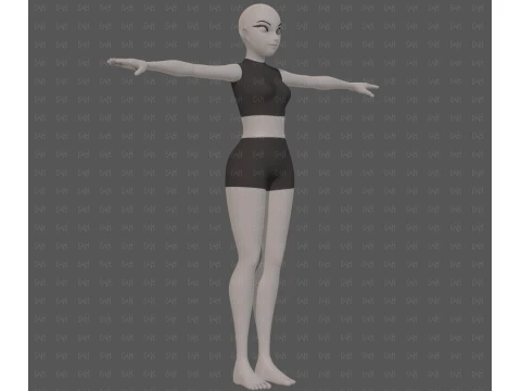 Base mesh woman 29 3D Model