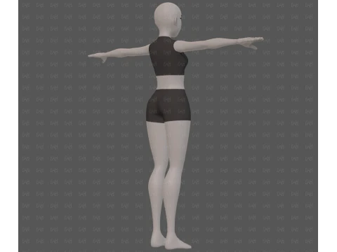 Base mesh woman 29 3D Model