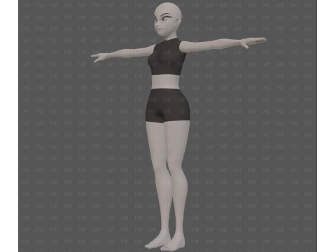 Base mesh woman 29 3D Model