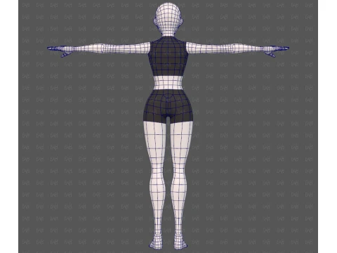 Base mesh woman 29 3D Model