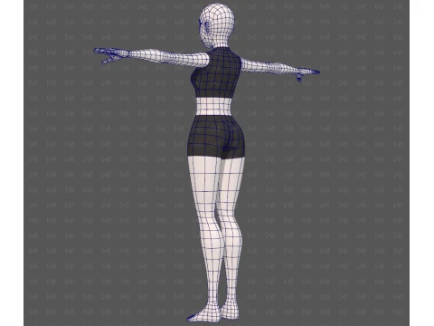 Base mesh woman 29 3D Model