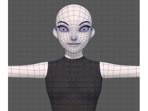 Base mesh woman 29 3D Model