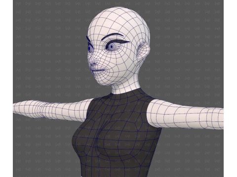 Base mesh woman 29 3D Model