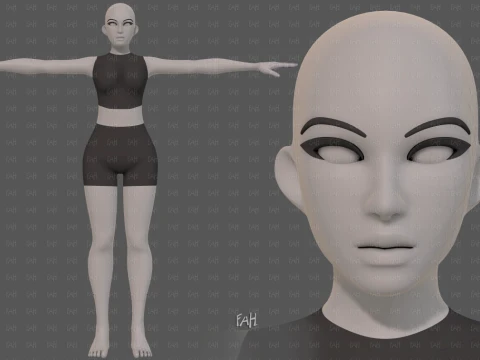 Base mesh woman 31 3D Model