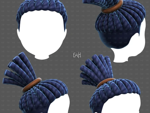 Base Hair for Boy V79 3D Model