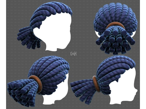 Base Hair for Boy V80 3D Model