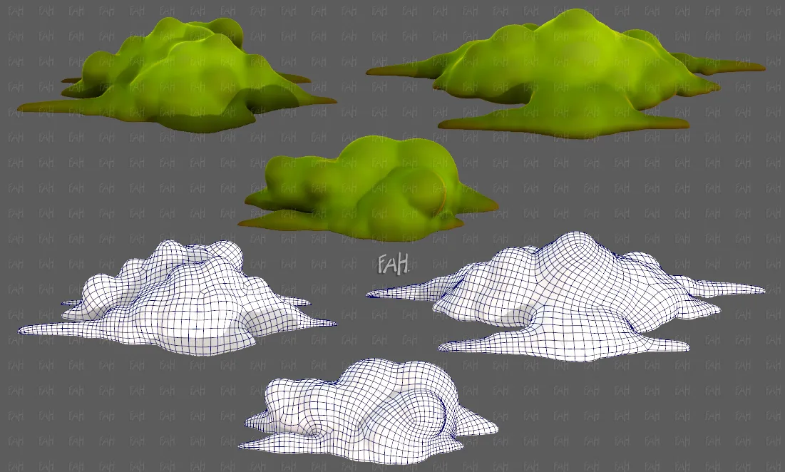 Trees Cartoon V76 3D Model .c4d .max .obj .3ds .fbx .stl .blend 