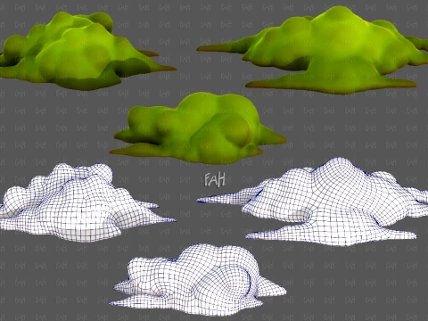 Trees Cartoon V76 Modello 3D