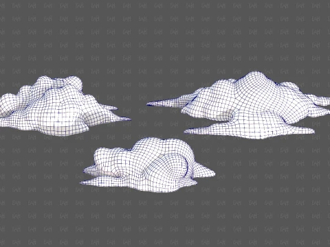 Trees Cartoon V76 3D Model