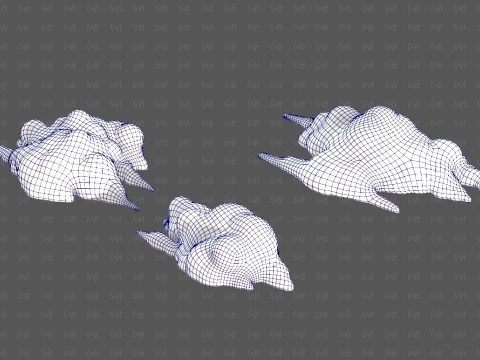 Trees Cartoon V76 3D Model