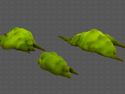 Trees Cartoon V76 3D Model