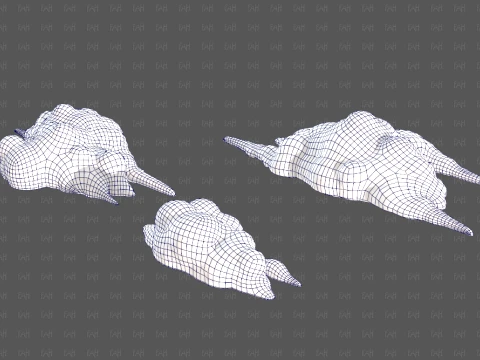 Trees Cartoon V76 3D Model