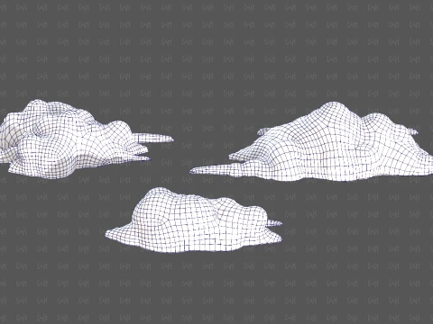 Trees Cartoon V76 3D Model