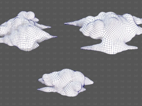 Trees Cartoon V76 3D Model