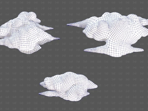 Trees Cartoon V76 3D Model