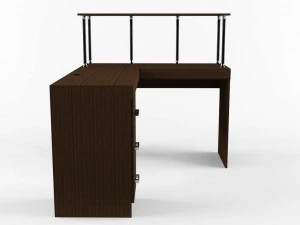 l-shaped office desk 3D Model