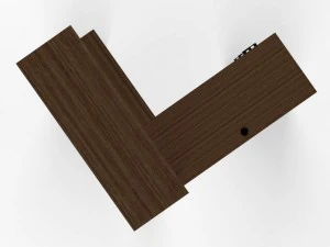 l-shaped office desk 3D Model
