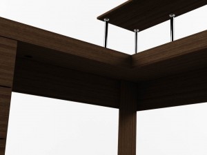 l-shaped office desk 3D मॉडल