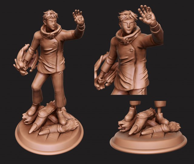 jujutsu kaisen - yuji itadori 3d print 3D Принт Модель .c4d .max .obj .3ds .fbx .stl .blend 