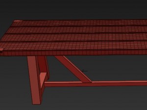 contemporary dining table 3D 모델