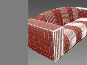 cadillac sofa rugiano 3D Model