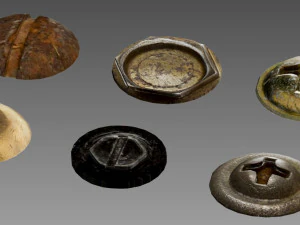 nails and bolts 3D Model