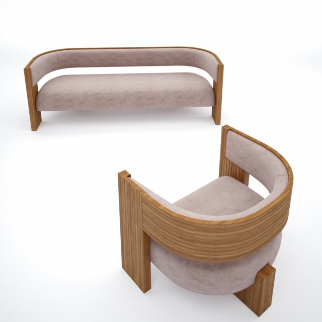 the kanan lounge chair 3D 模型 .c4d .max .obj .3ds .fbx .stl .blend 