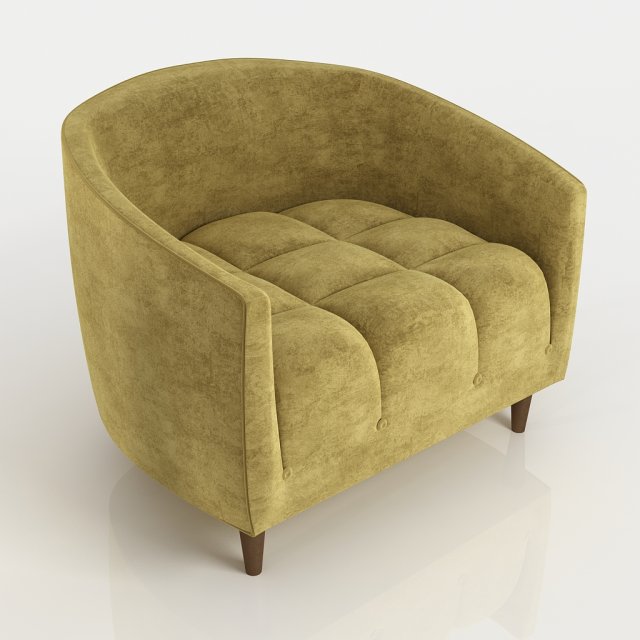 the carla armchair 3D Model in Chair 3DExport