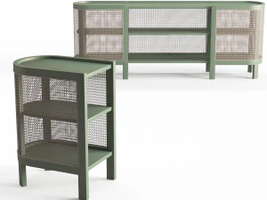 cane nightstand cactus 3D Model