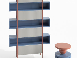 10 models memphis style furniture 3D Model