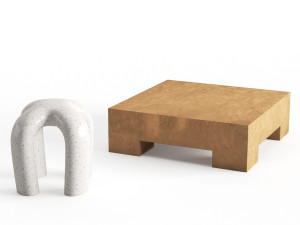 10 models memphis style furniture 3D Model