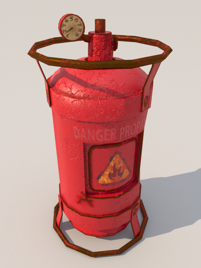 gas ballon low poly 3D 模型 .c4d .max .obj .3ds .fbx .stl .blend 
