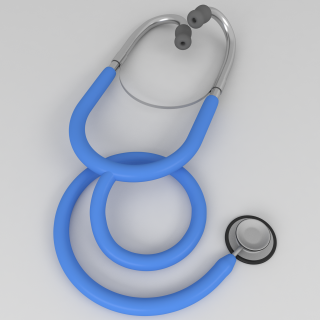stethoscope Model 3D .c4d .max .obj .3ds .fbx .stl .blend 
