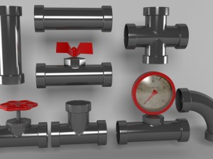 iron tube pack 3Dモデル