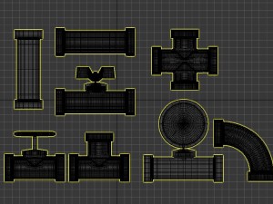 iron tube pack Model 3D