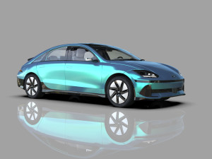 Hyundai Ioniq 6 2022 HQ interior Modello 3D