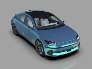 Hyundai Ioniq 6 2022 HQ interior 3D Model