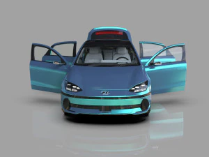 Hyundai Ioniq 6 2022 HQ interior 3D Model