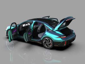 Hyundai Ioniq 6 2022 HQ interior Modello 3D