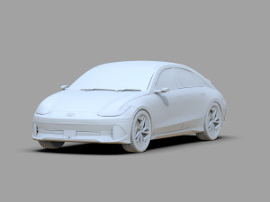 Hyundai Ioniq 6 2022 HQ interior Modello 3D