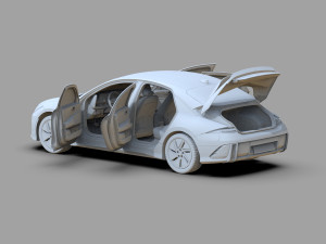 Hyundai Ioniq 6 2022 HQ interior Modello 3D