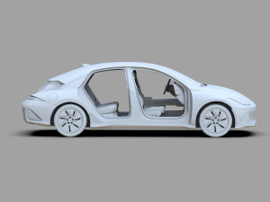 Hyundai Ioniq 6 2022 HQ interior Modello 3D